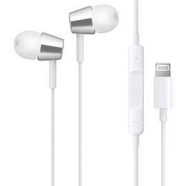 iDARS MFi Apple Certified Noise Isolation Earphones with Lightning Connector (ic100) - White