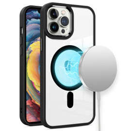 MagSafe Compatible Acrylic Crystal Case for iPhone 14 Pro Max - Black