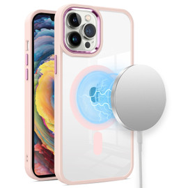 MagSafe Compatible Acrylic Crystal Case for iPhone 14 Pro Max - Pink
