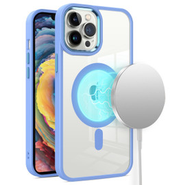 MagSafe Compatible Acrylic Crystal Case for iPhone 14 Pro Max - Blue