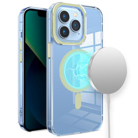 MagSafe Compatible Premium Hybrid Protective Clear Case for iPhone 14 Pro Max - Light Green