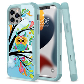 Military Grade TUFF Hybrid Armor Case for iPhone 14 Pro - Owl
