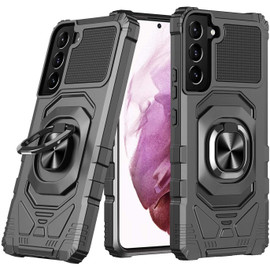 Robotic Series Hybrid Case with Ring Grip for Samsung Galaxy S23 Plus - Black