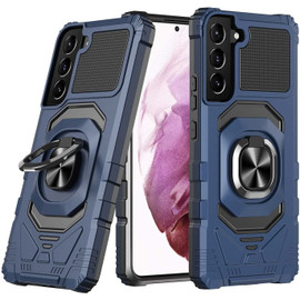 Robotic Series Hybrid Case with Ring Grip for Samsung Galaxy S23 Plus - Navy Blue