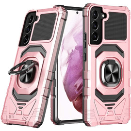 Robotic Series Hybrid Case with Ring Grip for Samsung Galaxy S23 Plus - Rose Gold