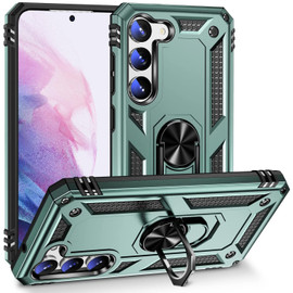 Military Grade Hybrid Case with Ring Grip for Samsung Galaxy S23 Plus - Green