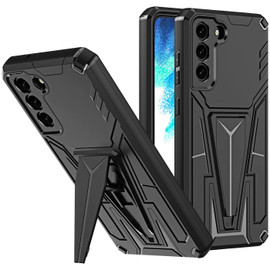 Military Grade Transformer Hybrid Case with Kickstand for Samsung Galaxy S23 Plus - Black