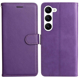 Book-Style Leather Folio Wallet Case for Samsung Galaxy S23 Plus - Purple