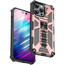 Military Grade Tough Ultra Rugged Hybrid Case for iPhone 14 Pro - Rose Gold