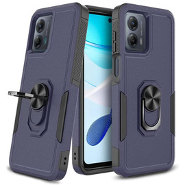 Military Grade TUFF Shockproof Hybrid Armor Case with Ring Grip for Motorola Moto G Power 5G 2023 - Navy Blue
