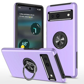 360 Rotating Ring Grip Hybrid Case for Google Pixel 7a - Purple