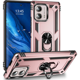 Military Grade Hybrid Case with Ring Grip for Motorola Edge+ 2023 - Rose Gold