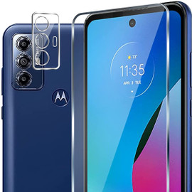 Tempered Glass Screen Protector + Camera Lens Protector for Motorola Moto G Play 2023