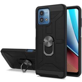 Dynamic Dual Layer Hybrid Case with Ring Grip for Motorola Moto G Stylus 5G 2023 - Black
