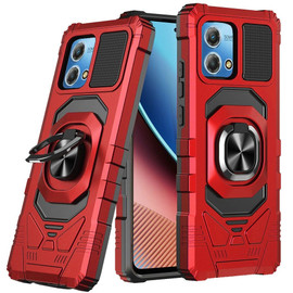 Robotic Series Dual Layer Hybrid Case with Ring Grip for Motorola Moto G Stylus 5G 2023 - Red