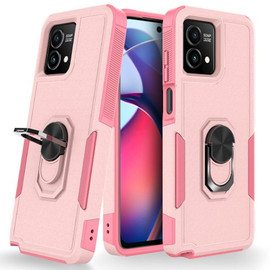 Military Grade TUFF Shockproof Hybrid Armor Case with Ring Grip for Motorola Moto G Stylus 5G 2023 - Pink