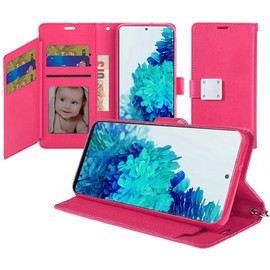 Extra Series Essential Leather Wallet Stand Case for Motorola Moto G Stylus 5G 2023 - Pink