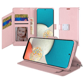 Extra Series Essential Leather Wallet Stand Case for Motorola Moto G Stylus 5G 2023 - Rose Gold
