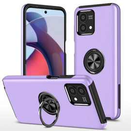 360 Rotating Ring Grip Hybrid Case for Motorola Moto G Power 5G 2023 - Purple