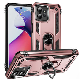 Military Grade Hybrid Case with Ring Grip for Motorola Moto G Power 5G 2023 - Rose Gold
