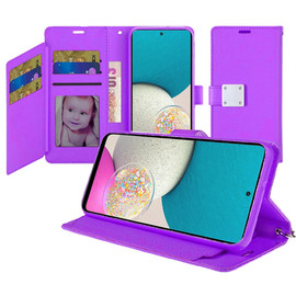 Extra Series Essential Leather Wallet Stand Case for Motorola Moto G Power 5G 2023 - Purple