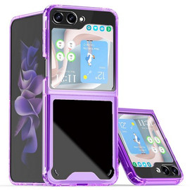 Clarity Collection Transparent Case for Samsung Galaxy Z Flip 5 - Purple