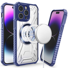 MagSafe Compatible Fusion Evo Transparent Case for iPhone 14 - Blue