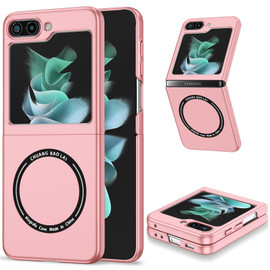 Slim Protective Cover with MagSafe Magnetic Ring for Samsung Galaxy Z Flip 5 - Pink
