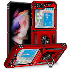 Ring Grip Hybrid Case for Samsung Galaxy Z Flip 5 - Red