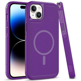 TUFF Hybrid Armor Case with MagSafe for iPhone 15 Plus - Purple