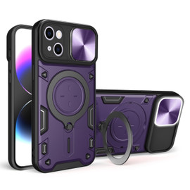 Elite Series Hybrid Case with MagSafe Ring Stand and Camera Lens Cover for iPhone 15 - Purple