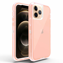 Military Grade Transparent Hybrid Case for iPhone 15 - Rose Gold