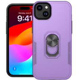 TUFF Hybrid Case with Ring Grip for iPhone 15 - Purple