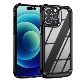 Tough Shield Snap-on Transparent Case for iPhone 15 Pro Max - Black
