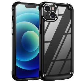 Tough Shield Snap-on Transparent Case for iPhone 15 - Black