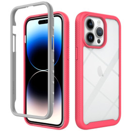 Military Grade Transparent Armor Case for iPhone 15 Pro Max - Pink