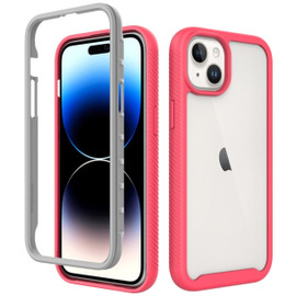 Military Grade Transparent Armor Case for iPhone 15 - Pink