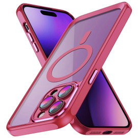 Shade Series MagSafe Case with Camera Lens Protector for iPhone 15 Pro Max - Red