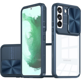 HD Transparent Case with Camera Privacy Cover for Samsung Galaxy S23 FE - Blue