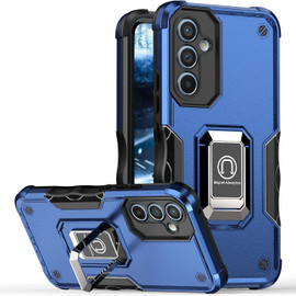 Military Grade Shockproof Hybrid Armor Case with Ring Grip for Samsung Galaxy S23 FE - Blue