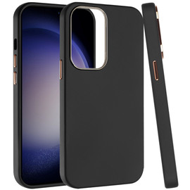 Soft Touch Dual-Layer Hybrid Case for Samsung Galaxy S24 Ultra - Black