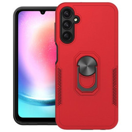 Military Grade TUFF Hybrid Case with Ring Grip for Samsung Galaxy A25 5G - Red