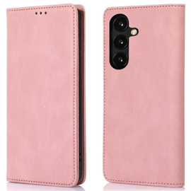 Leather Folio Wallet Case for Samsung Galaxy S24 - Pink