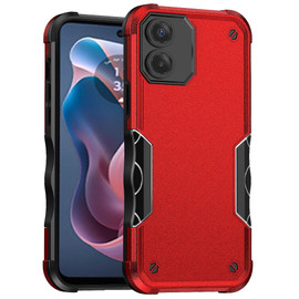 Military Grade Shockproof Hybrid Armor Case for Motorola Moto G Play 2024 - Red