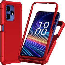 Military Grade Rugged Hybrid Case for Celero 5G Plus 2024 - Red