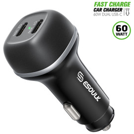 30W + 30W USB-C PD 3.0 Fast Car Charger with PPS - Black