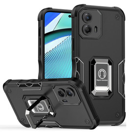 Military Grade Shockproof Hybrid Armor Case with Ring Grip for Motorola Moto G Power 5G 2024 - Black