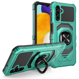 Military Grade Robotic Series Hybrid Case with Ring Grip for Samsung Galaxy A35 5G - Green