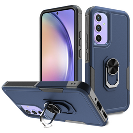 Military Grade TUFF Shockproof Hybrid Armor Case with Ring Grip for Samsung Galaxy A35 5G - Blue