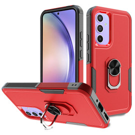 Military Grade TUFF Shockproof Hybrid Armor Case with Ring Grip for Samsung Galaxy A35 5G - Red